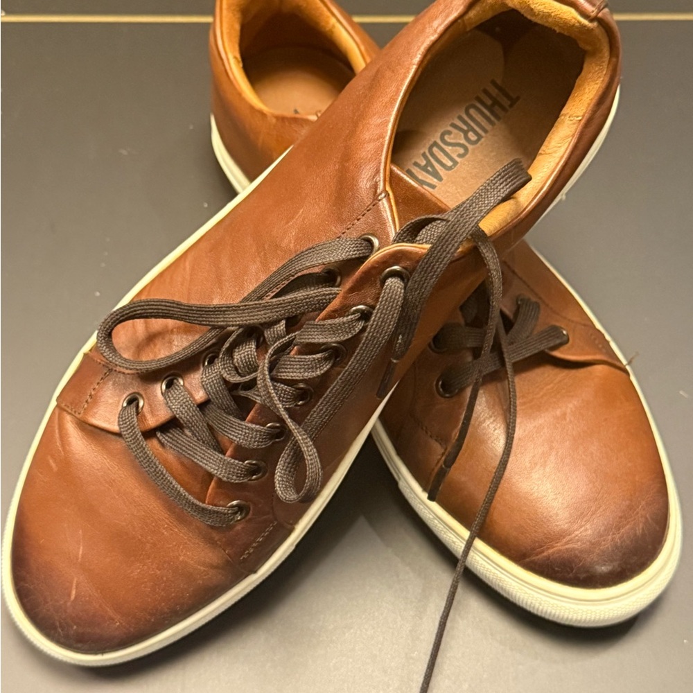 Thursday Boot Company Chestnut Leather Sneakers - Picture 4 of 4
